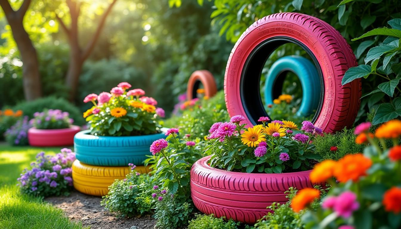 découvrez comment transformer de vieux pneus en éléments décoratifs pour votre jardin grâce à nos idées créatives et astuces pratiques. donnez une seconde vie aux pneus tout en embellissant votre espace extérieur facilement et de façon écologique !
